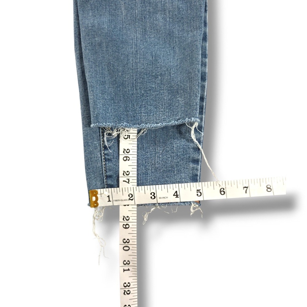 True Religion Halle High Rise Super Skinny Raw Hem Flap Pocket Blue Jeans 25 - Picture 11 of 11